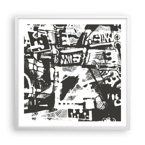 Poster in een witte lijst - Orde of chaos? - 60x60 cm