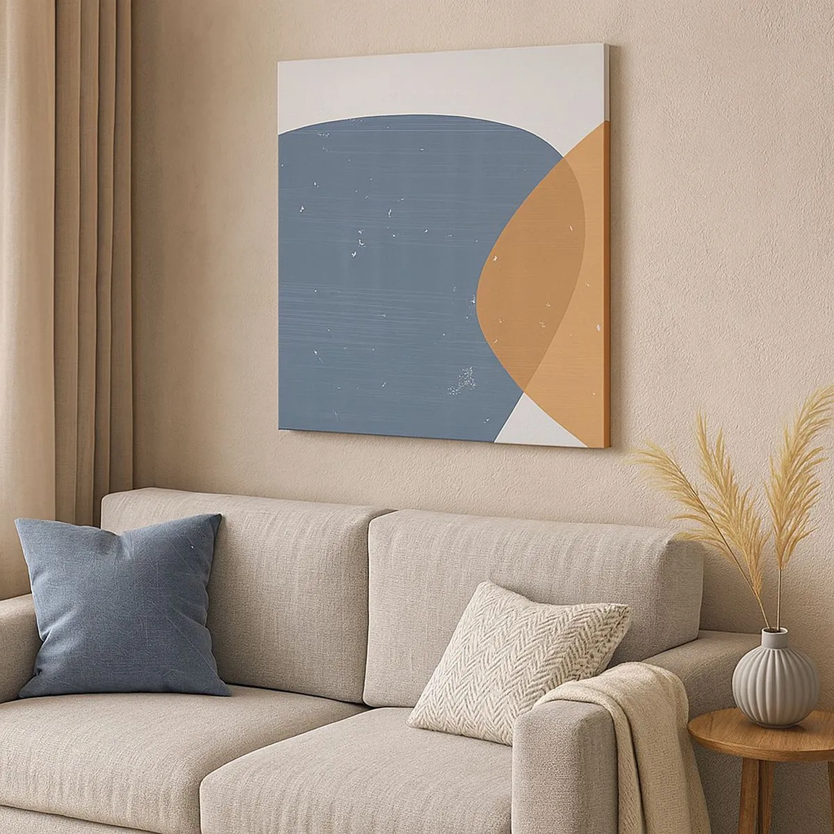 Schilderen op canvas - Ovalen en invloeden - 30x30 cm