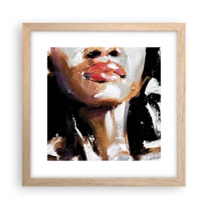 Een poster in een licht eiken lijst - Trots zonder vooroordelen - 30x30 cm