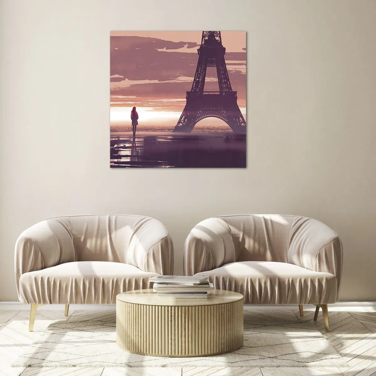 Schilderen op glas - Slechts twee van hen - 30x30 cm