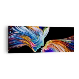 Schilderen op canvas - Een samensmelting van energie en licht - 140x50 cm