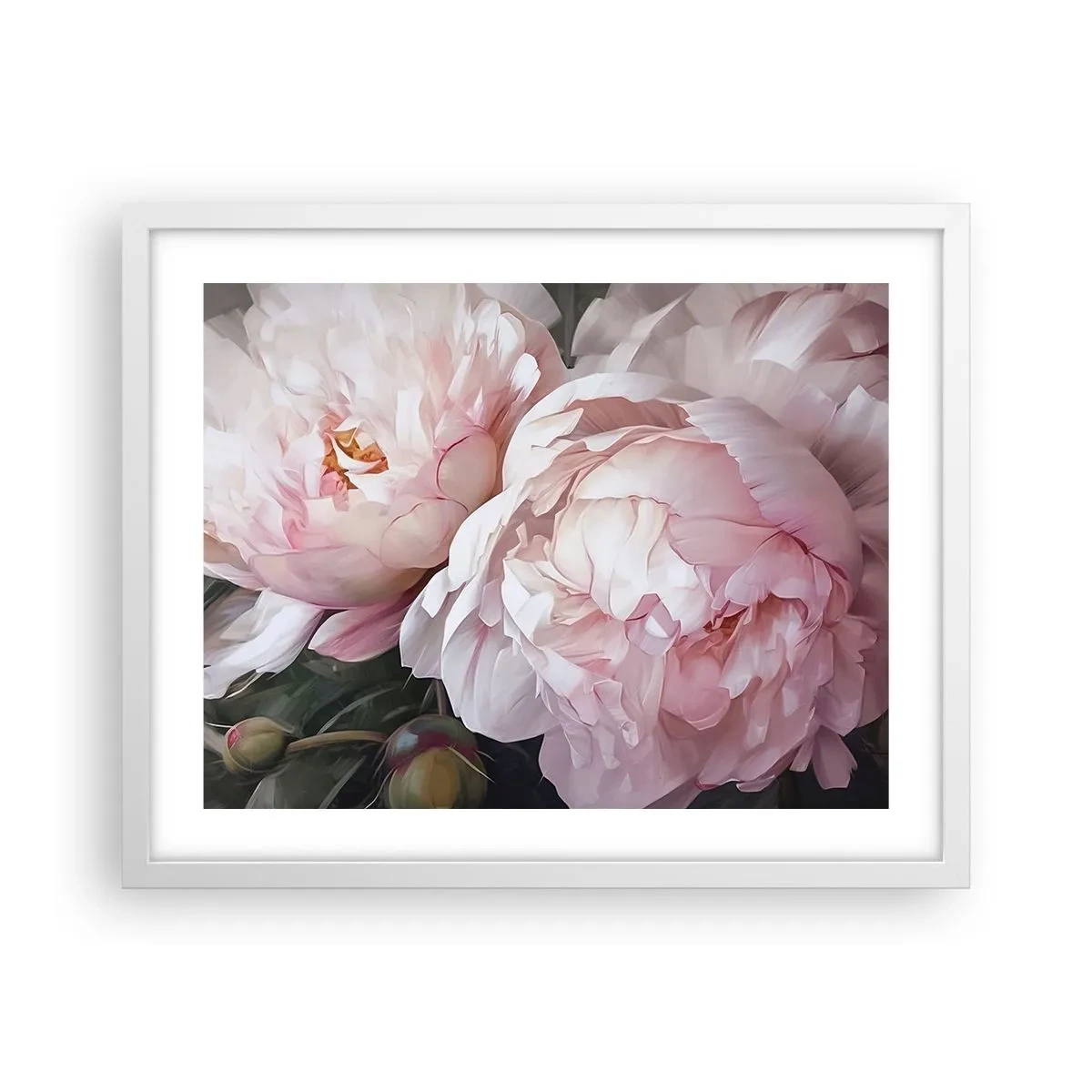 Poster in een witte lijst - In bloei gestopt - 50x40 cm