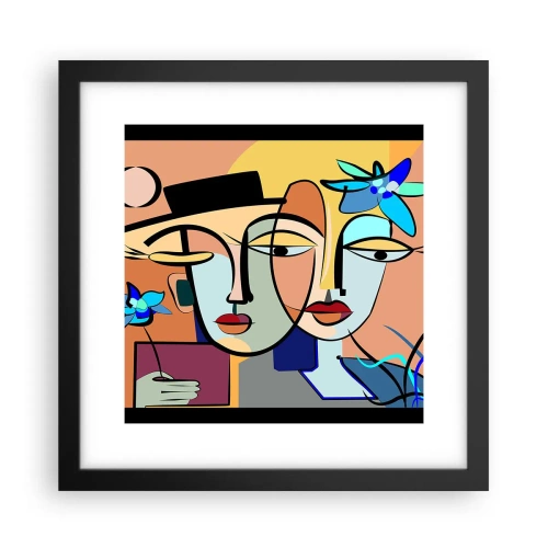 Poster in een zwarte lijst - Picasso's randez-vous - 30x30 cm