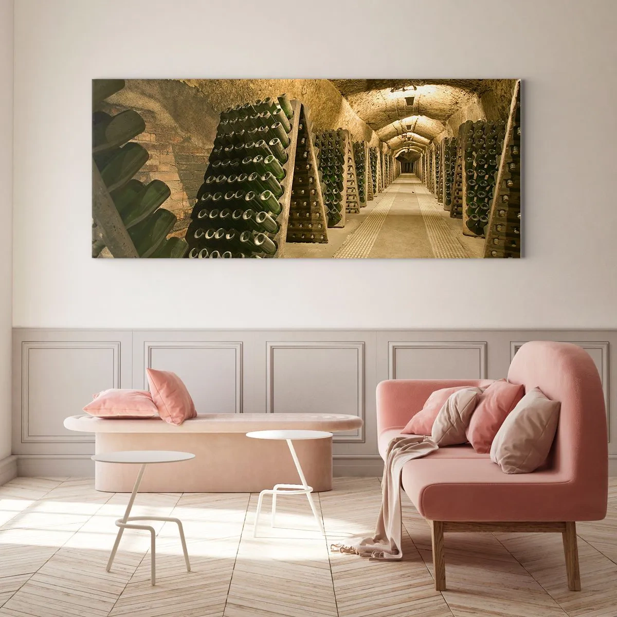 Schilderen op glas - De geboorte van smaak - 100x40 cm