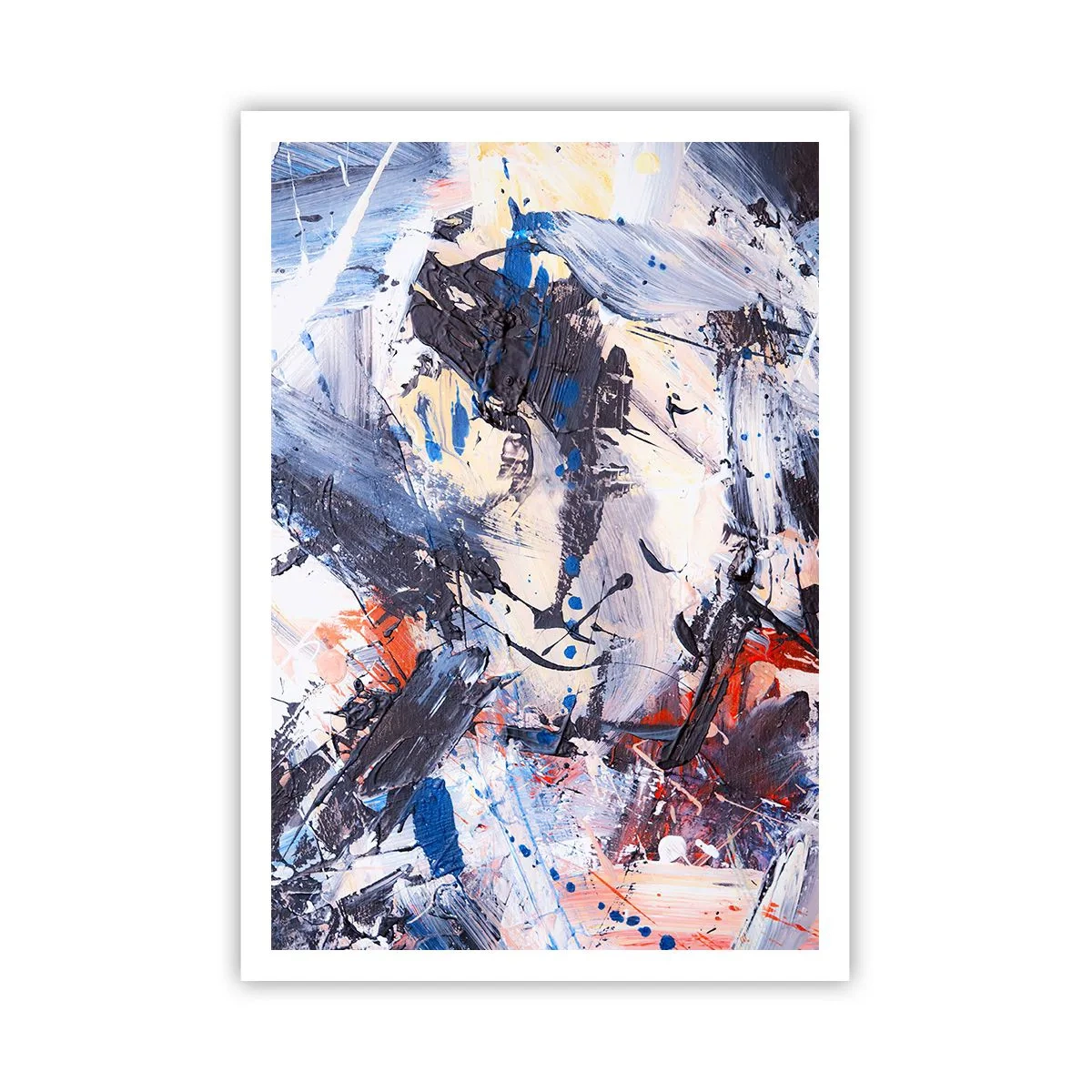Poster - Gekke dans van abstractie - 70x100 cm