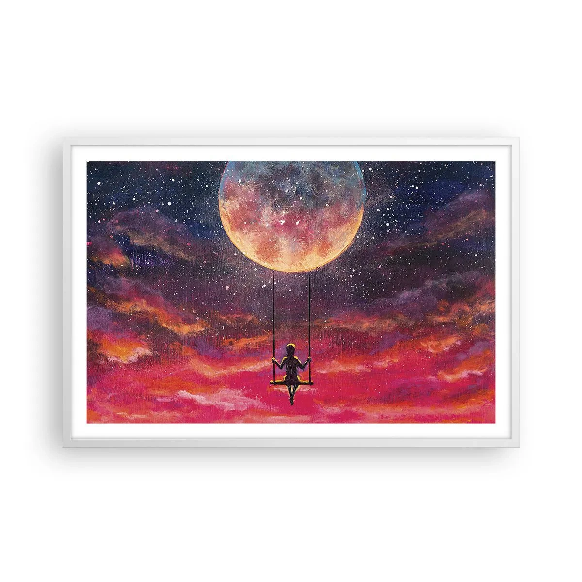 Poster in een witte lijst - Droom - 91x61 cm