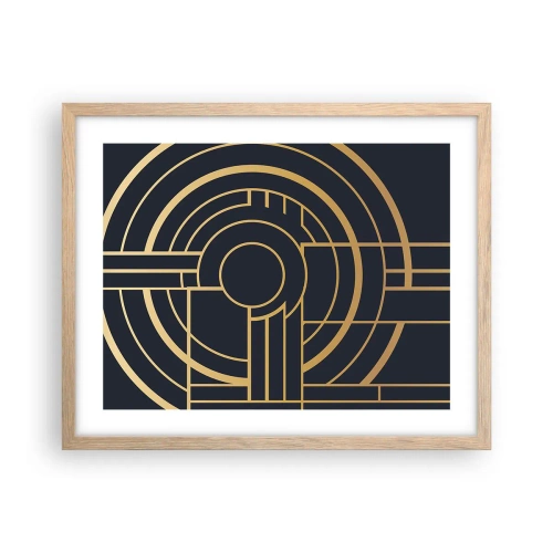 Een poster in een licht eiken lijst - Draaien van dingen - 50x40 cm