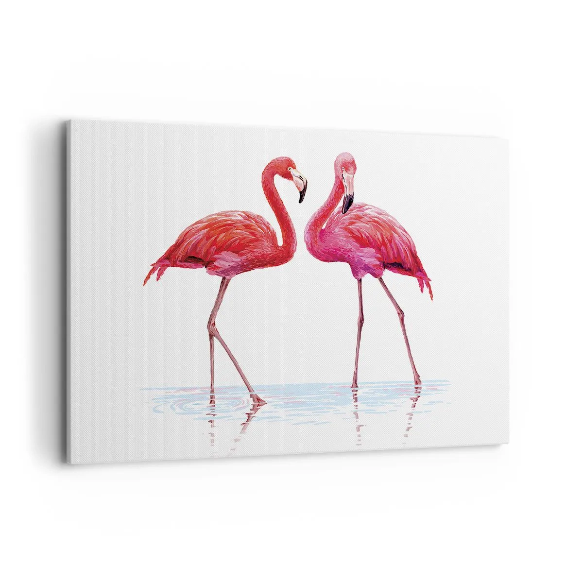 Schilderen op canvas - Roze randez-vous - 100x70 cm