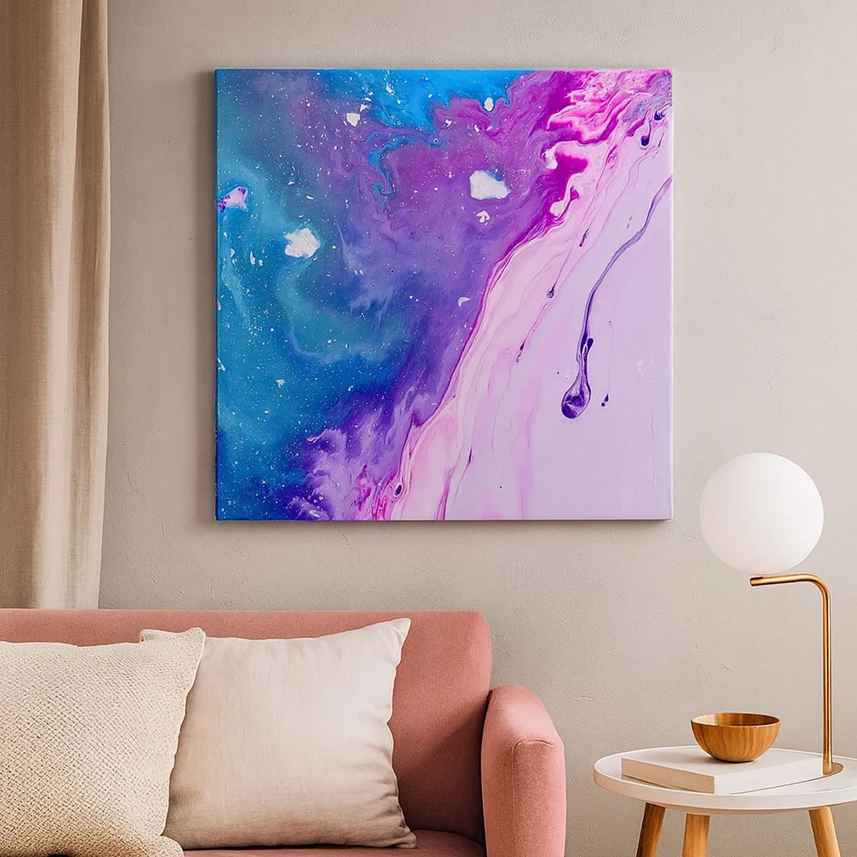 Schilderen op canvas - Yin en yang - 30x30 cm