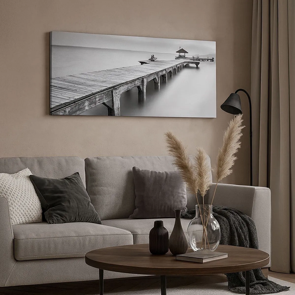 Schilderen op canvas - In de verte - 100x40 cm