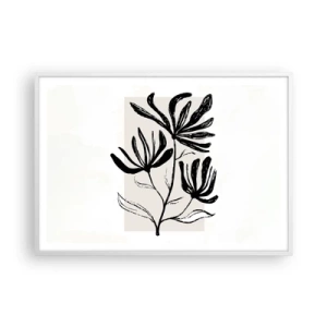 Poster in een witte lijst - Schets voor het herbarium - 100x70 cm