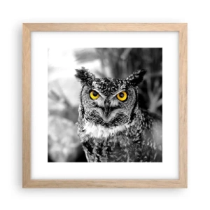 Een poster in een licht eiken lijst - Niets zal zich verbergen - 30x30 cm