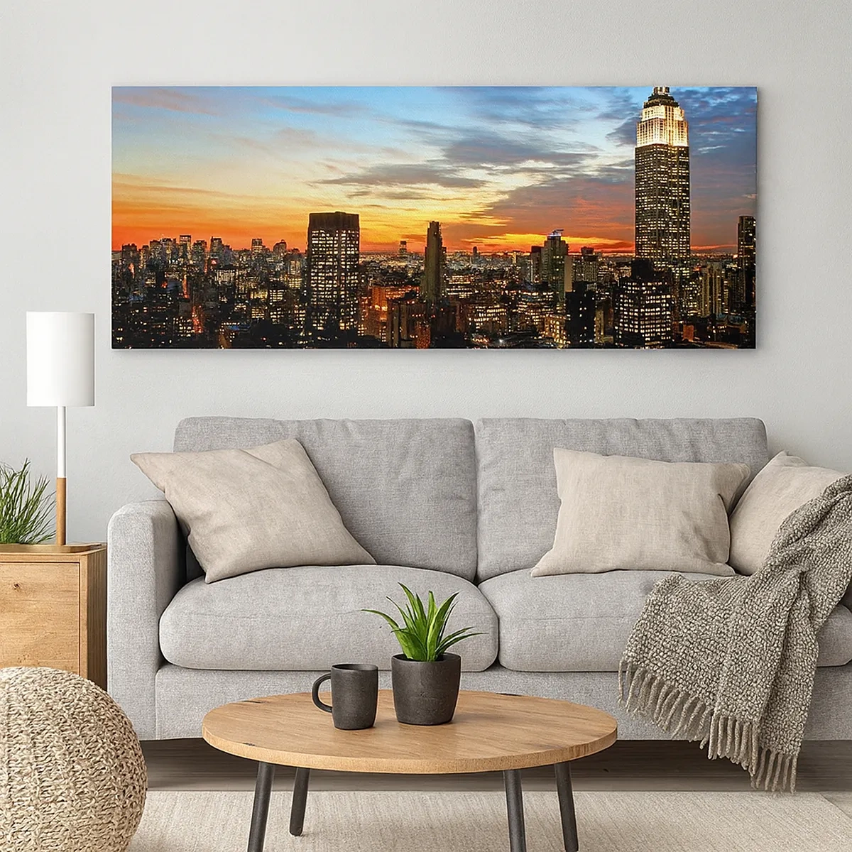 Schilderen op canvas - Een stralende Amerikaanse nacht - 30x30 cm