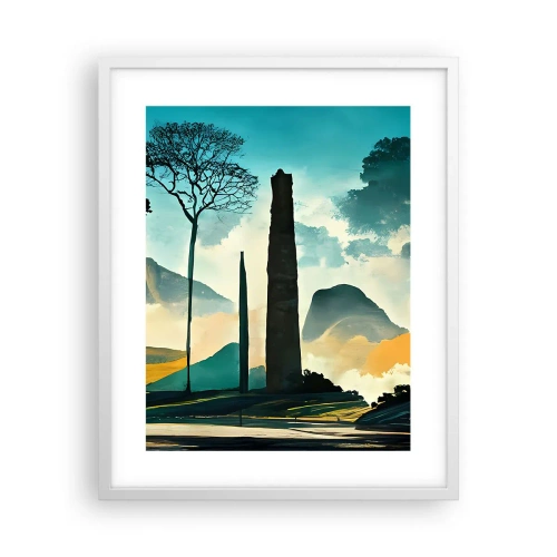 Poster in een witte lijst - Nog hoger en hoger - 40x50 cm