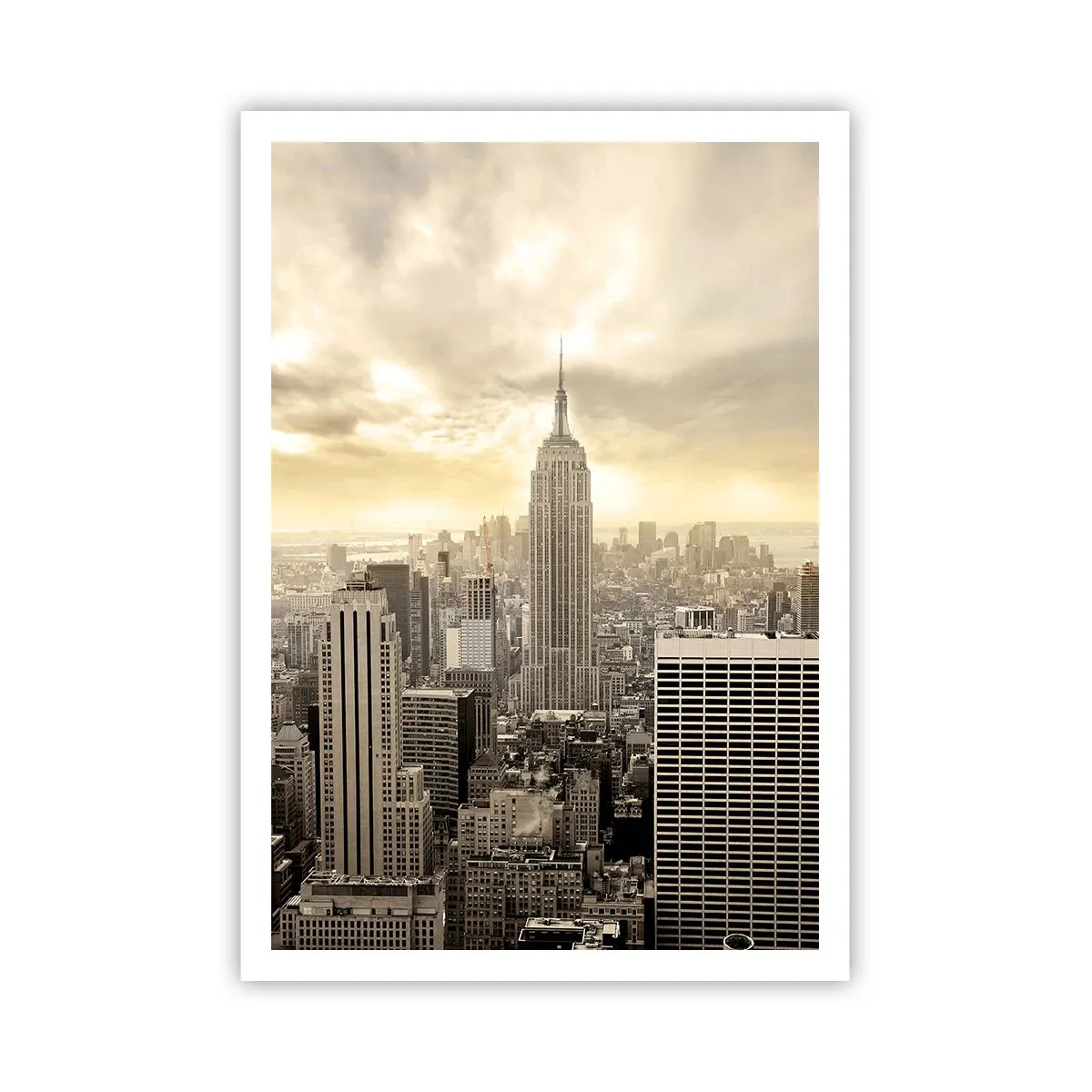 Poster - New York geweven van grijs - 70x100 cm
