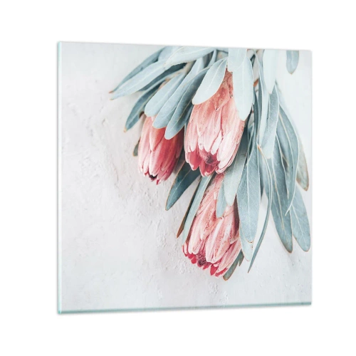 Schilderen op glas - Schaamt zich voor hun eigen schoonheid - 40x40 cm