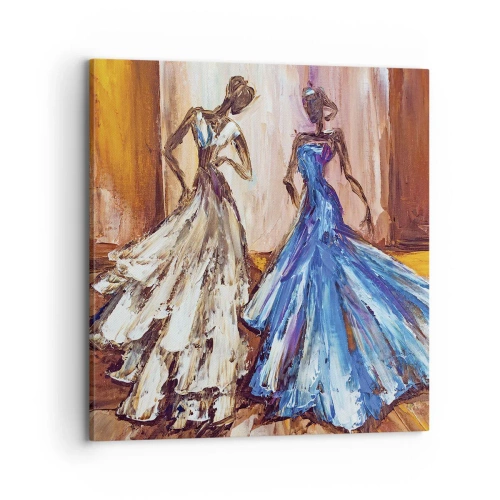 Schilderen op canvas - Een dankbaar duo - 70x70 cm