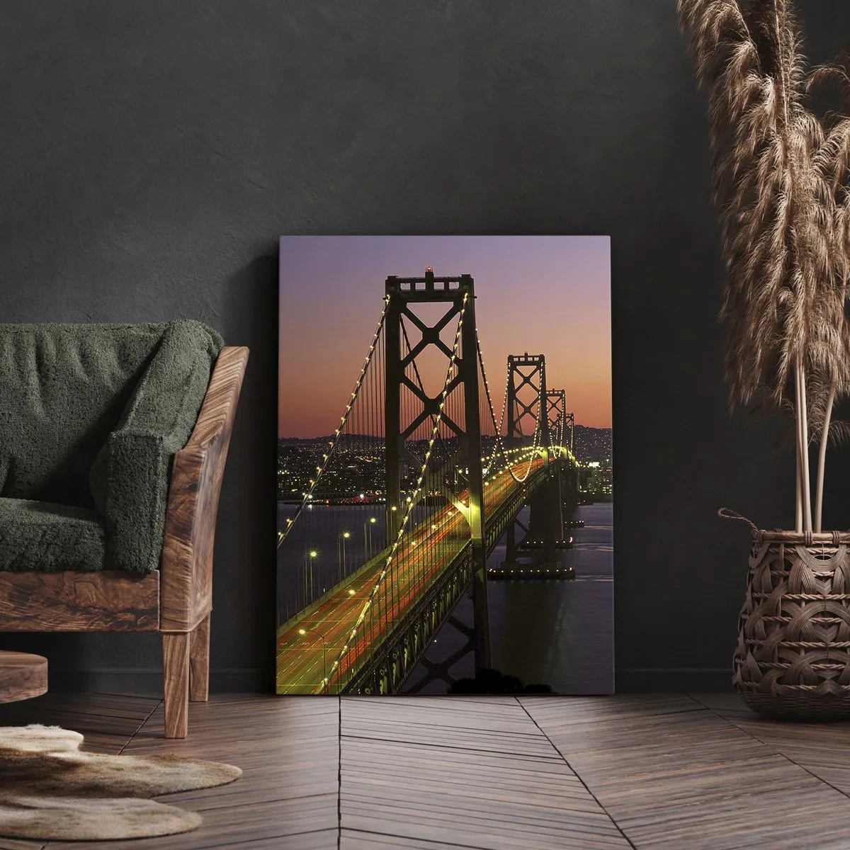 Schilderen op canvas - Violette avond - 80x120 cm