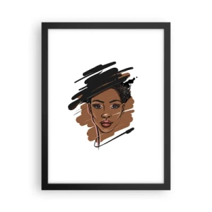 Poster in een zwarte lijst - Zoet als chocolade - 30x40 cm