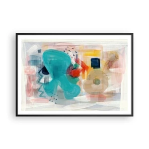 Poster in een zwarte lijst - Kleurrijk spel - 100x70 cm