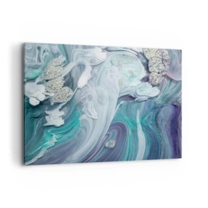 Schilderen op canvas - Stromingen van hemelsblauw - 100x70 cm