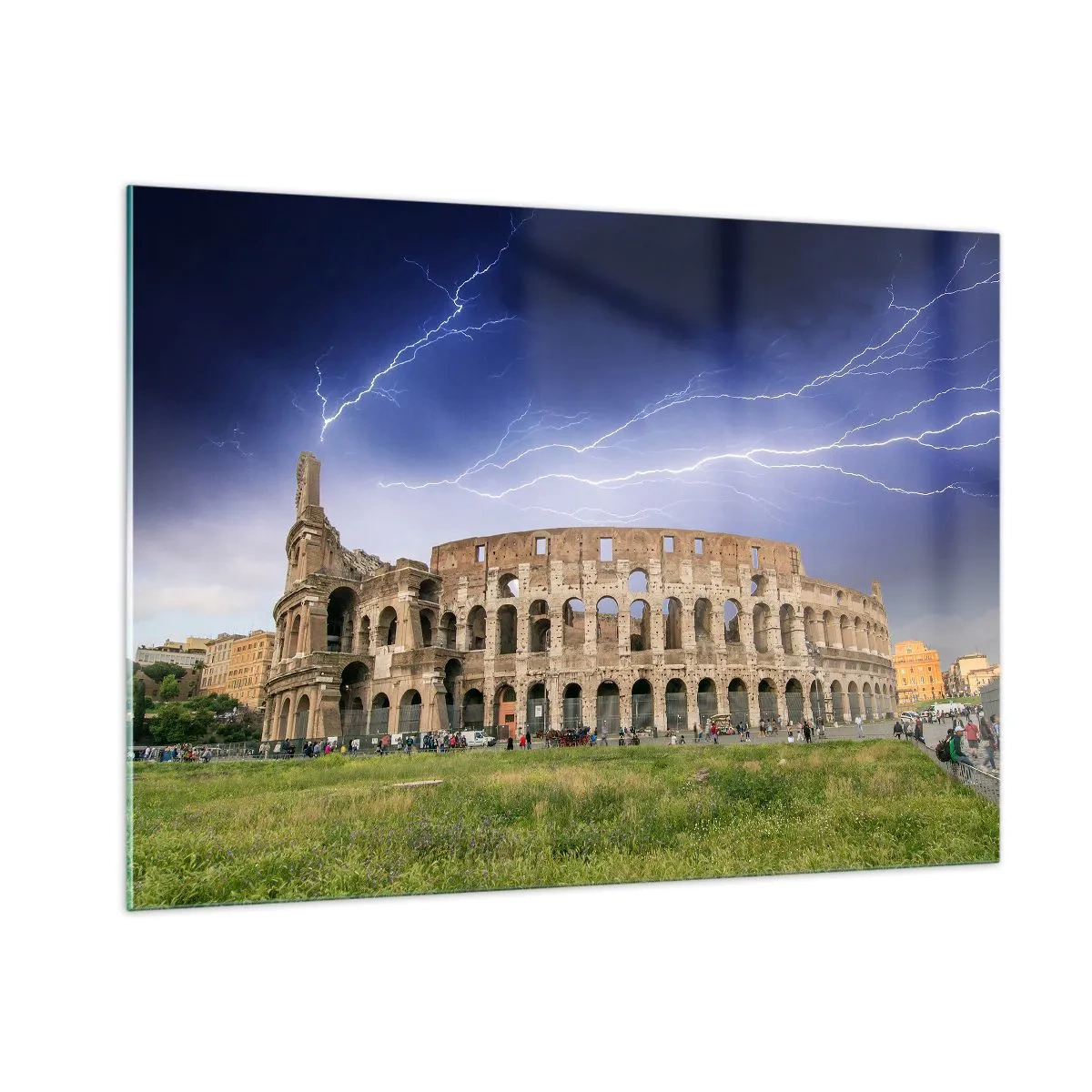 Schilderen op glas - Strijd Arena - 100x70 cm