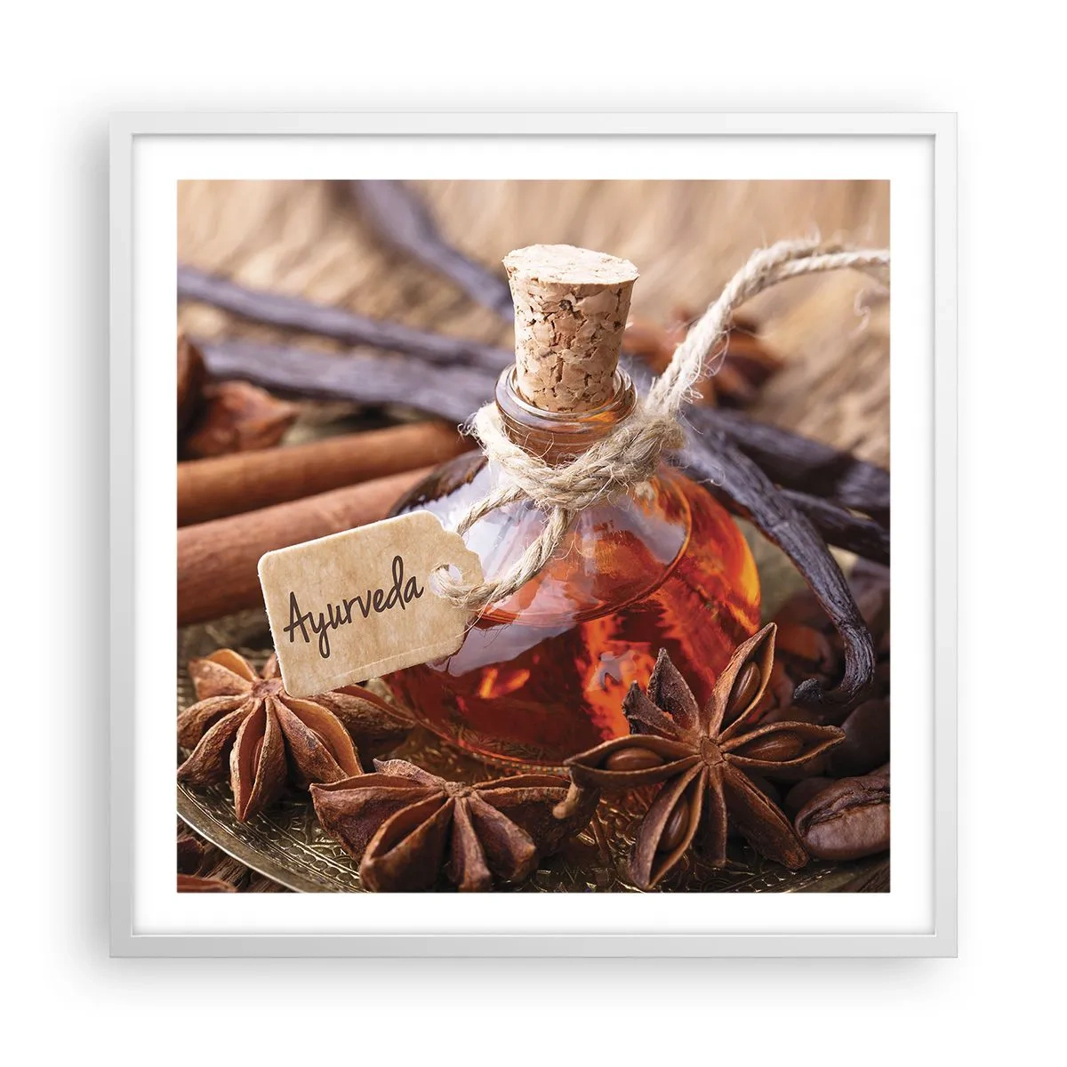 Poster in een witte lijst - Naar de eenheid van lichaam en geest - 60x60 cm