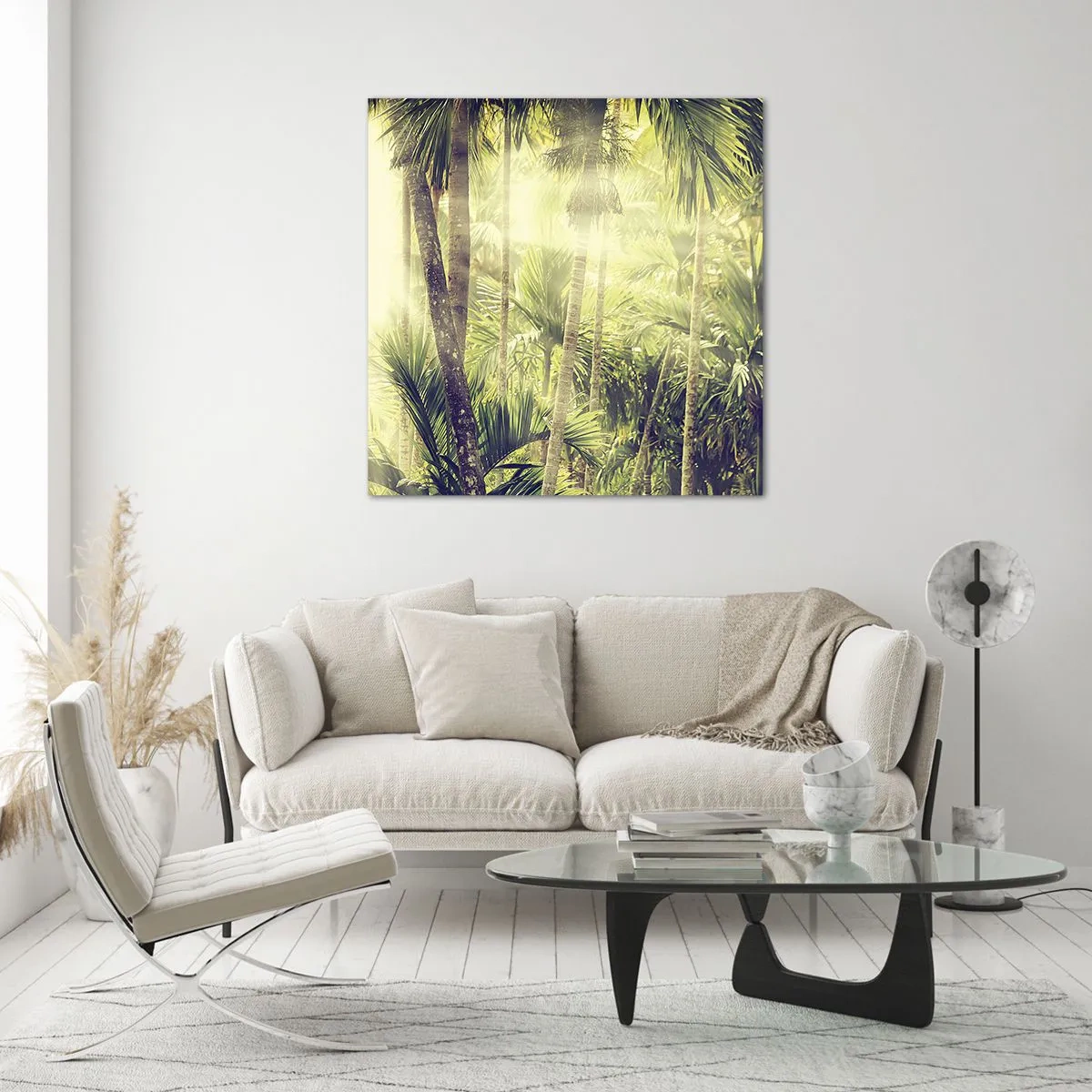 Schilderen op glas - In groene hitte - 40x40 cm