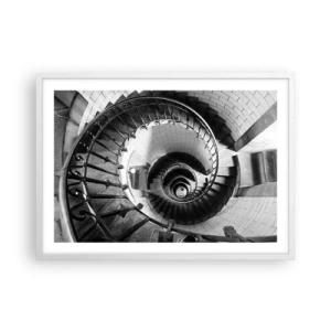 Poster in een witte lijst - Hoger en hoger - 70x50 cm