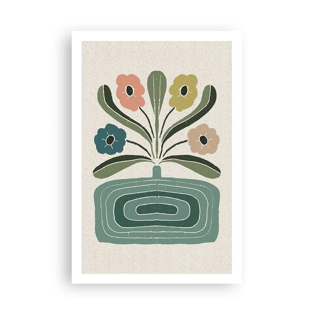 Poster - Symmetrisch boeket - 61x91 cm