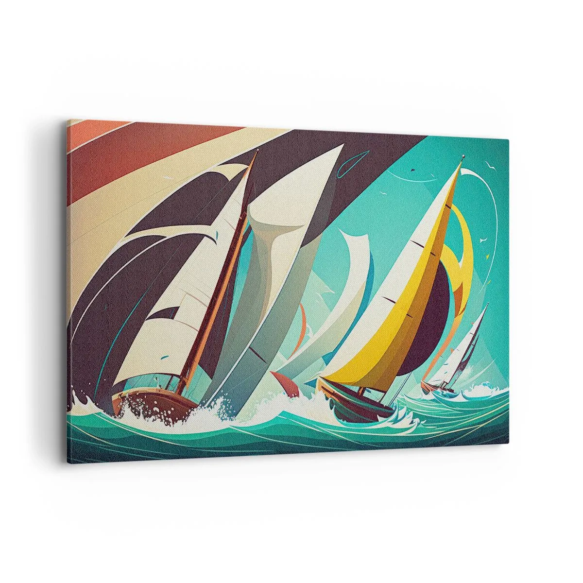 Schilderen op canvas - Met elementen als een broer - 120x80 cm