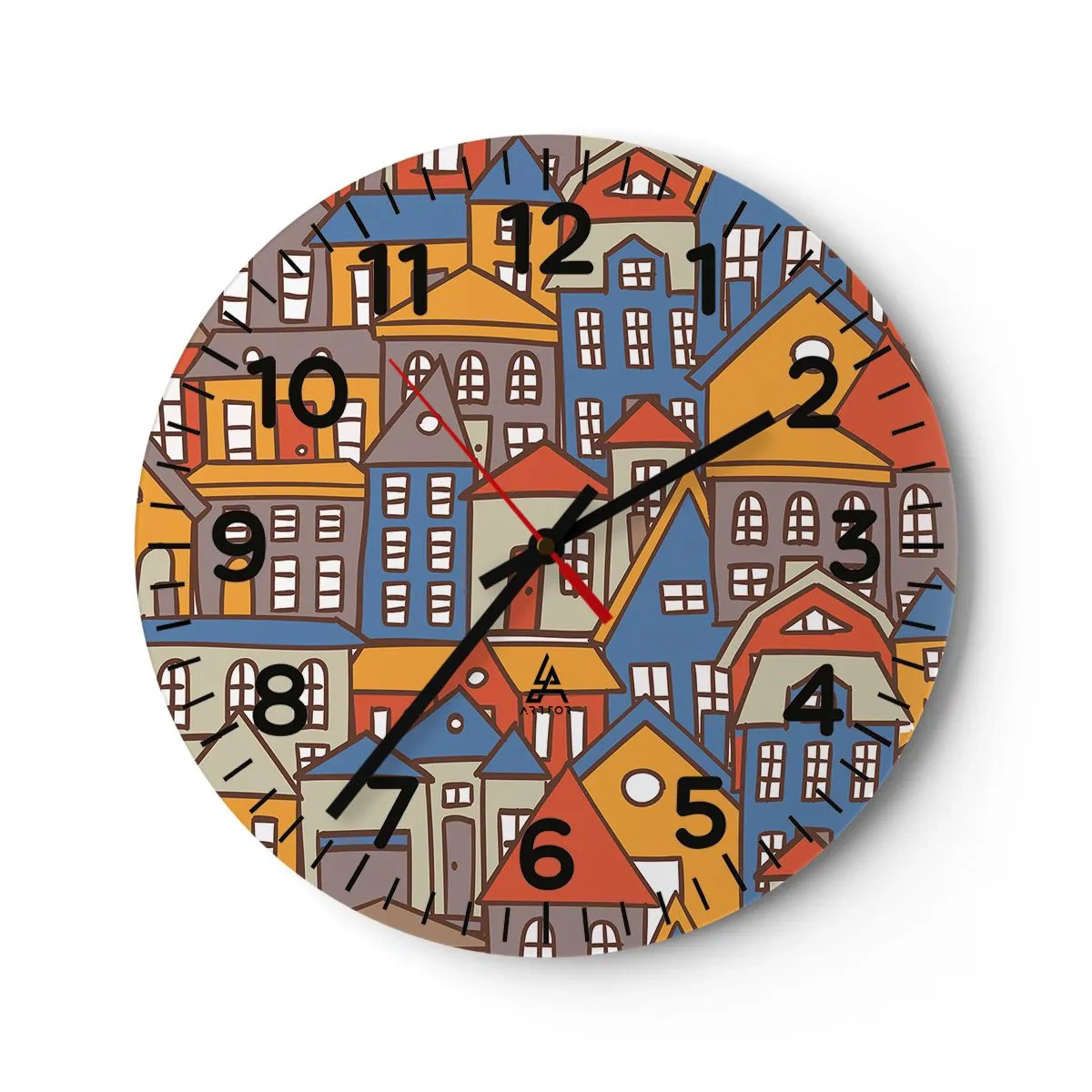 Wandklok - Klok - Achter het huis is een huis - 30x30 cm