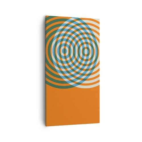 Schilderen op canvas - Abstracte circulaire variatie - 55x100 cm