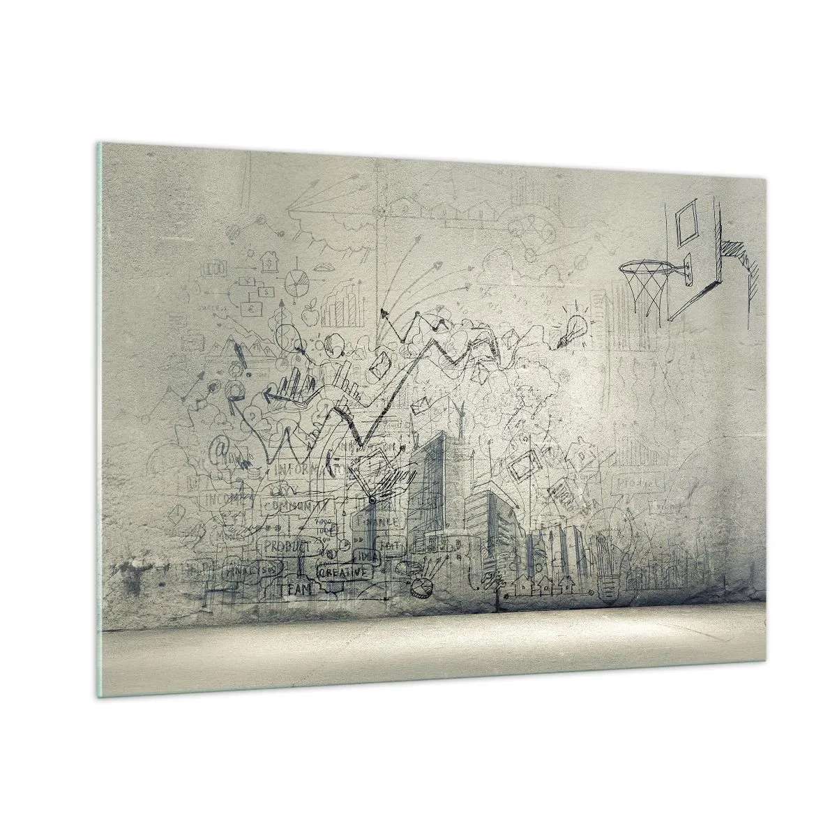Schilderen op glas - Mijn geweldige stadsleven - 100x70 cm