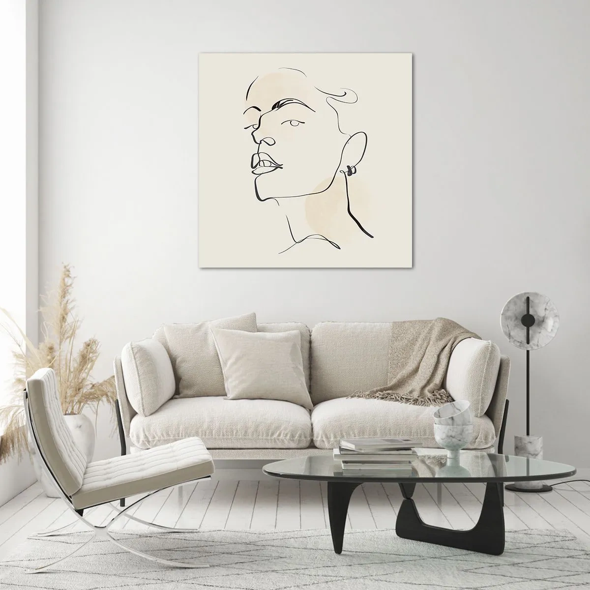 Schilderen op glas - Een trotse blik - 60x60 cm