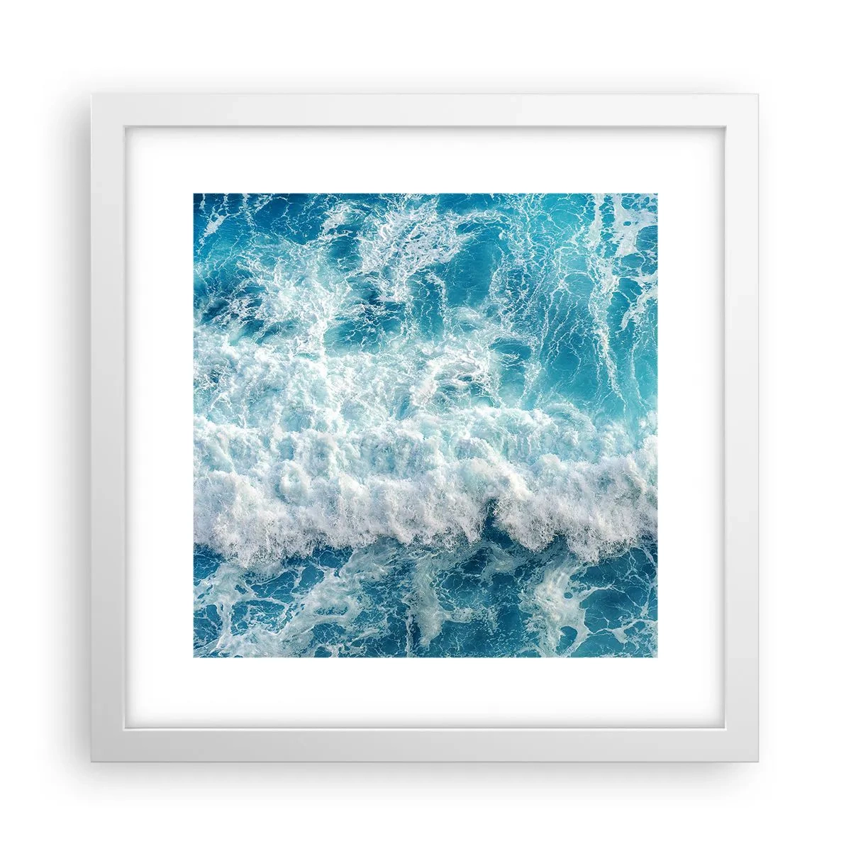 Poster in een witte lijst - Vrolijk en springend - 30x30 cm