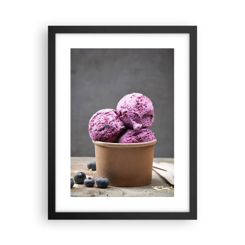 Poster in een zwarte lijst - Zoetheid en kou - 30x40 cm