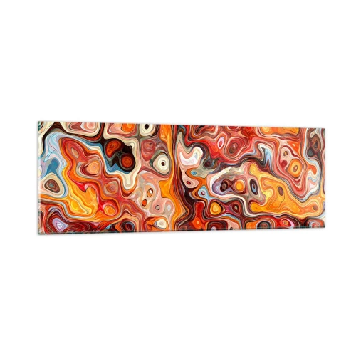 Schilderen op glas - Als de noten gesmolten zijn in honing - 90x30 cm