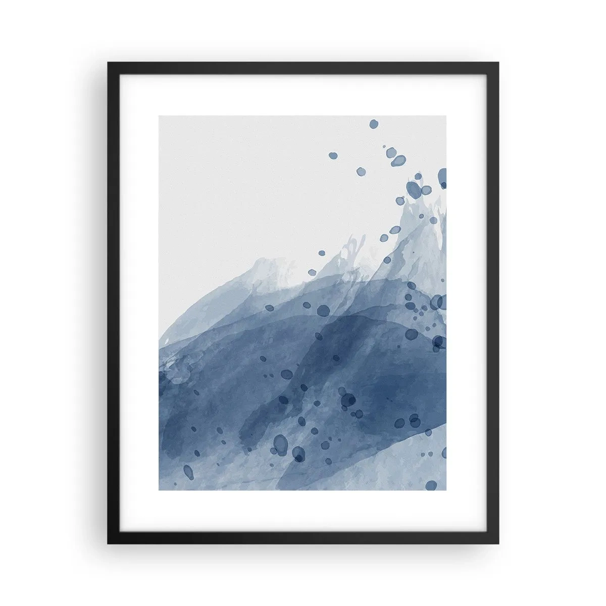 Poster in een zwarte lijst - Blauwe tule - 40x50 cm