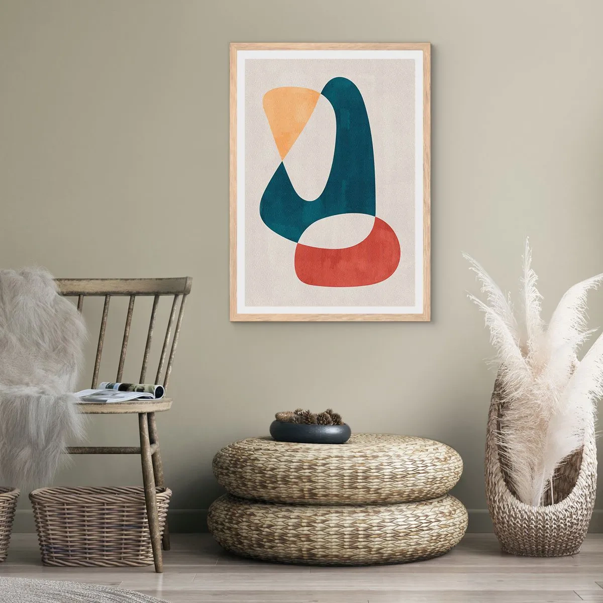 Een poster in een licht eiken lijst - Invloeden en metamorfoses - 30x40 cm