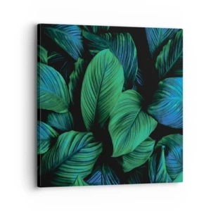 Schilderen op canvas - In de groene menigte - 30x30 cm