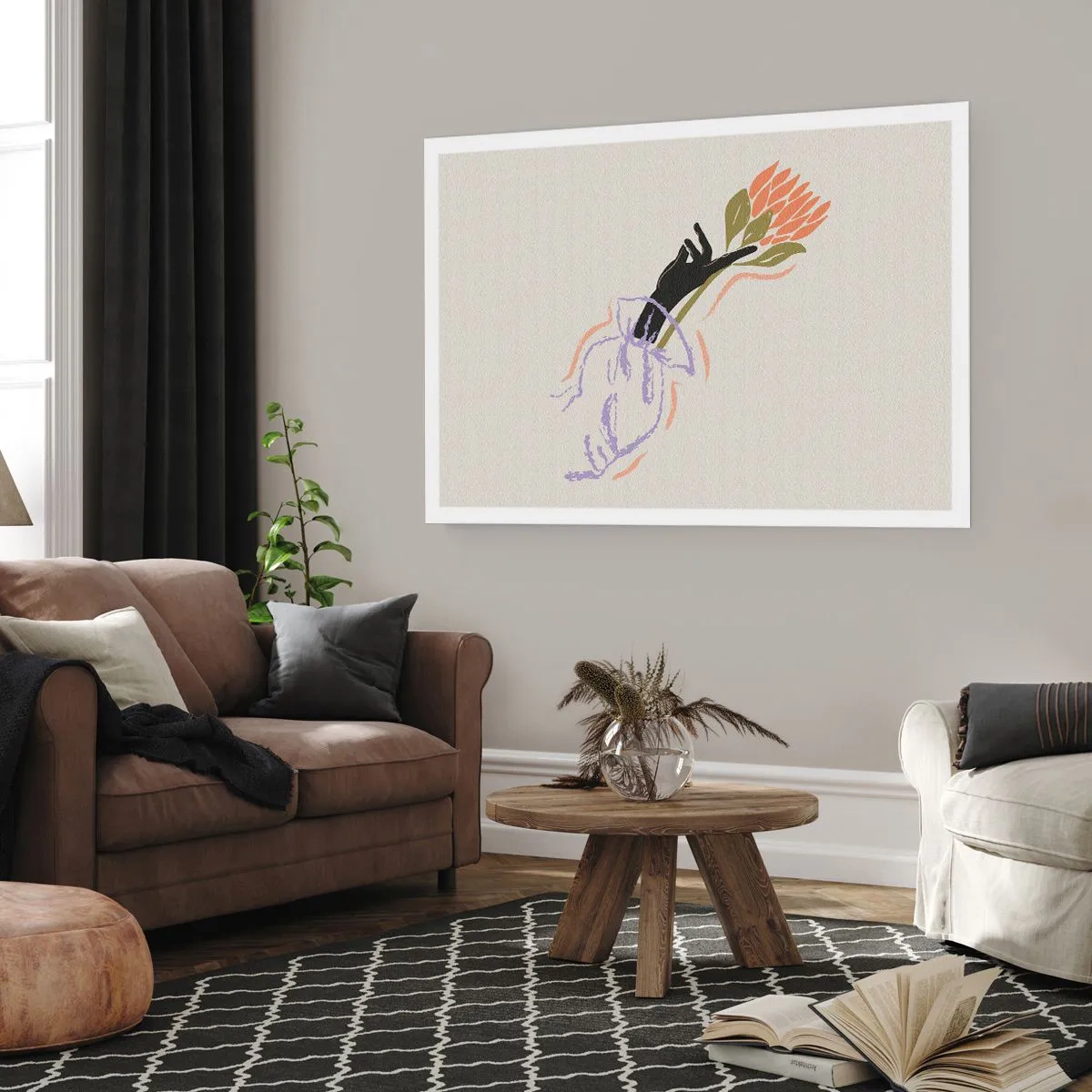 Poster - Zusterlijke aanraking - 100x70 cm