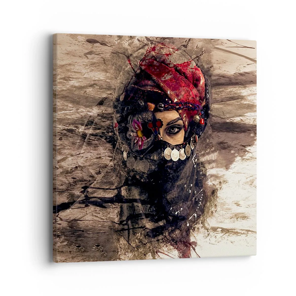 Schilderen op canvas - Op zijn zachtst gezegd verontrustend - 40x40 cm