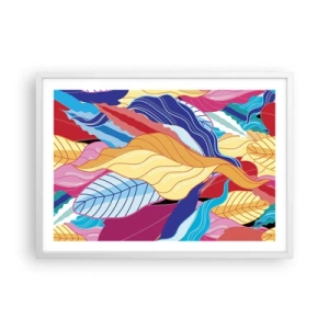 Poster in een witte lijst - Een kleurrijke puinhoop - 70x50 cm