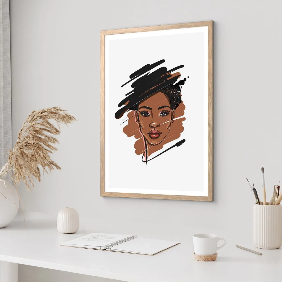 Een poster in een licht eiken lijst - Zoet als chocolade - 30x40 cm