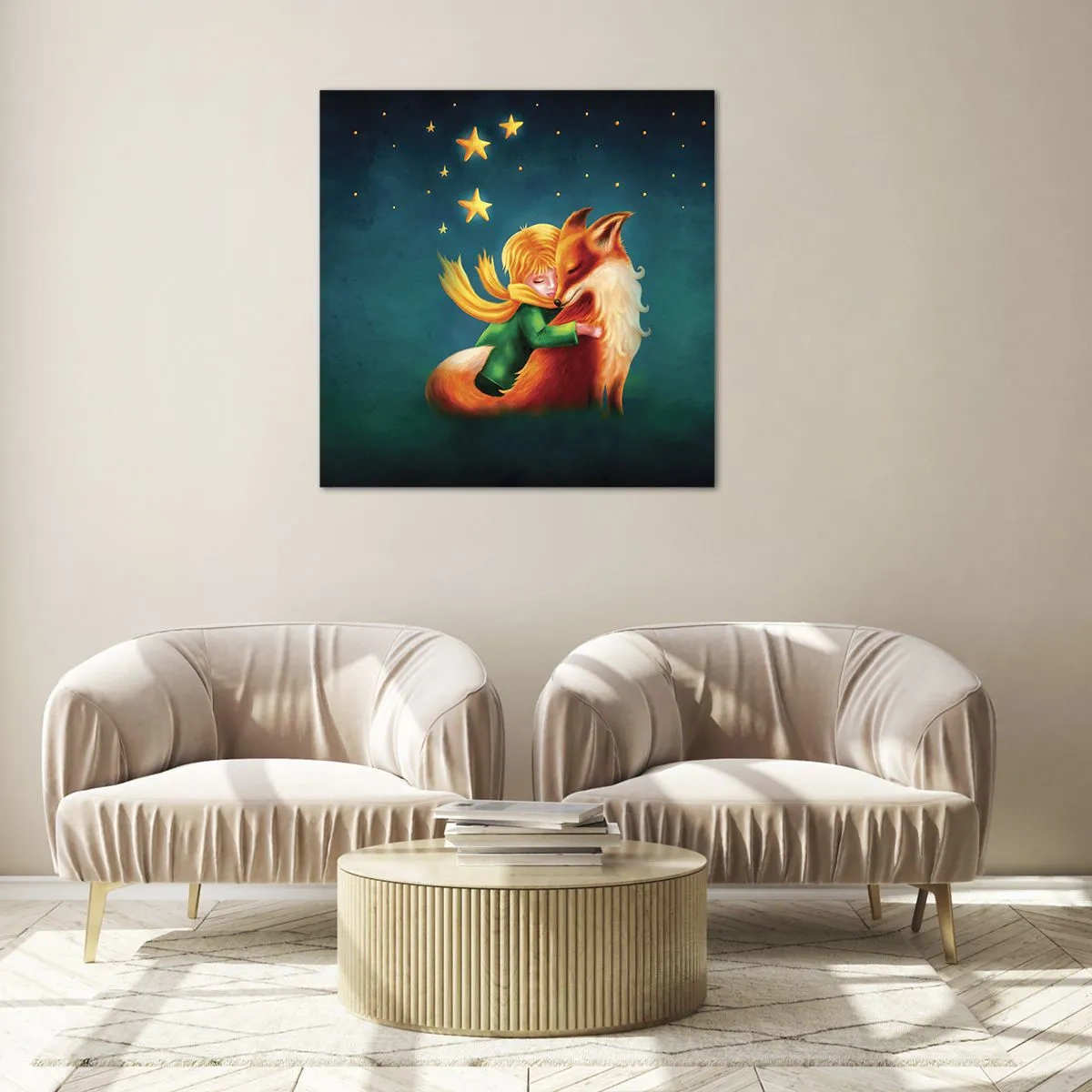 Schilderen op glas - Kleine Prins - 40x40 cm