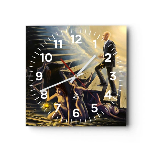 Wandklok - Klok - Danteske reis naar het licht - 30x30 cm