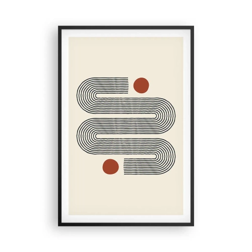 Poster in een zwarte lijst - Van het begin tot het eind - 61x91 cm