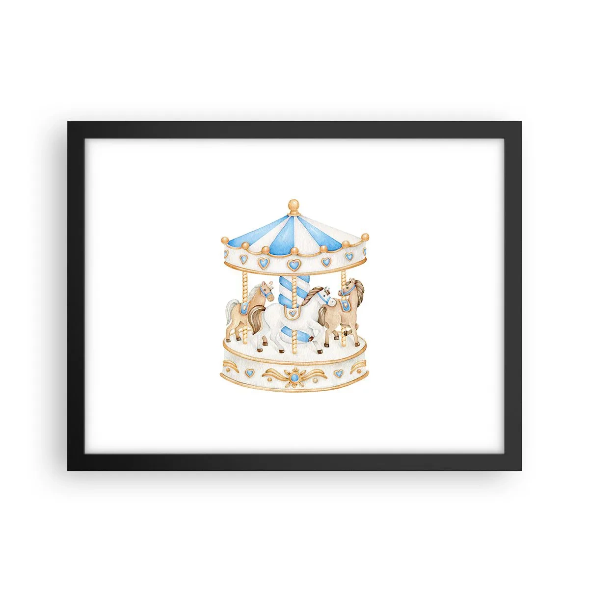 Poster in een zwarte lijst - Zoete jeugd - 40x30 cm