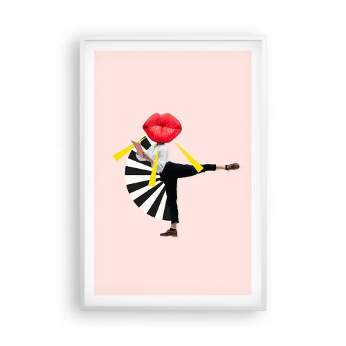 Poster in een witte lijst - Surrealistische pop-art - 61x91 cm